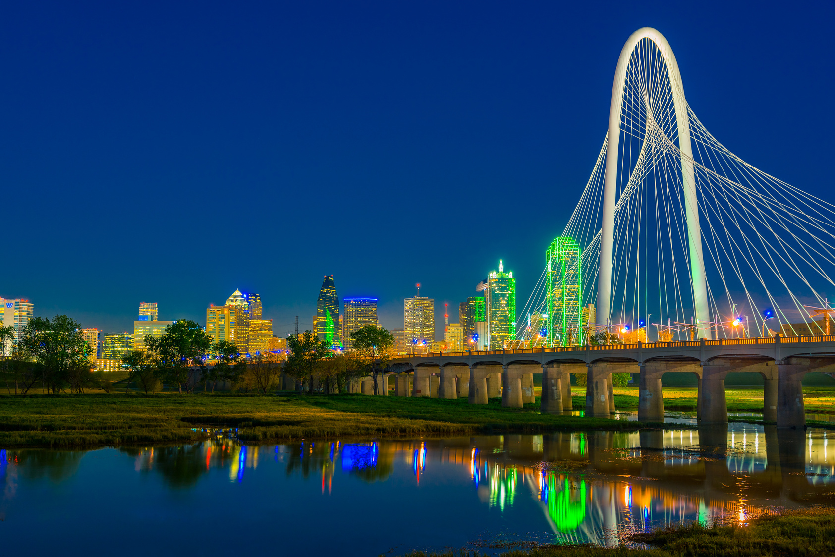 Dallas skyline at dusk, TX